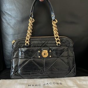 Marc Jacobs INES Leather Made In Italy Satchel Handbag